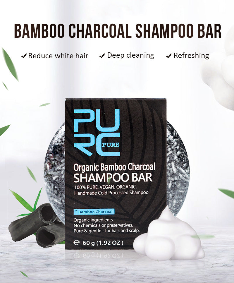 Vegan Bamboo Charcoal Shampoo Bar – Deep Detox & Volume Boost