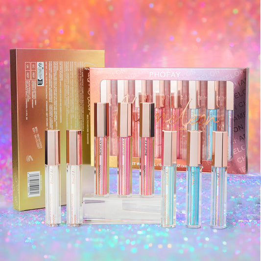 PHOFAY Chameleon Multichrome Shadow Bundle – 8 Vibrant, Waterproof Cream Shadows