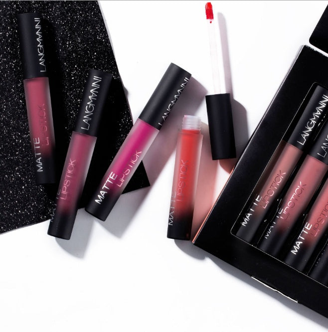 LANGMANNI Matte Liquid Lipstick Set – 12 Waterproof Velvet Shades