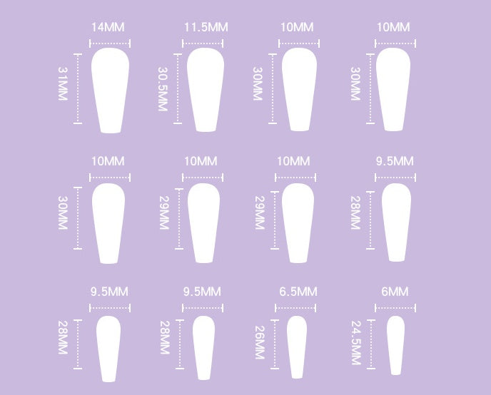 VelvaGloss Soft Touch Color False Nails – 24 Piece Set