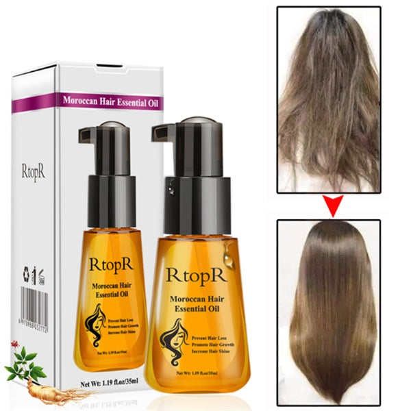 Moroccan Hair Growth Oil with Ginseng & Garlic – Nourishing Repair Serum for Scalp & Roots
