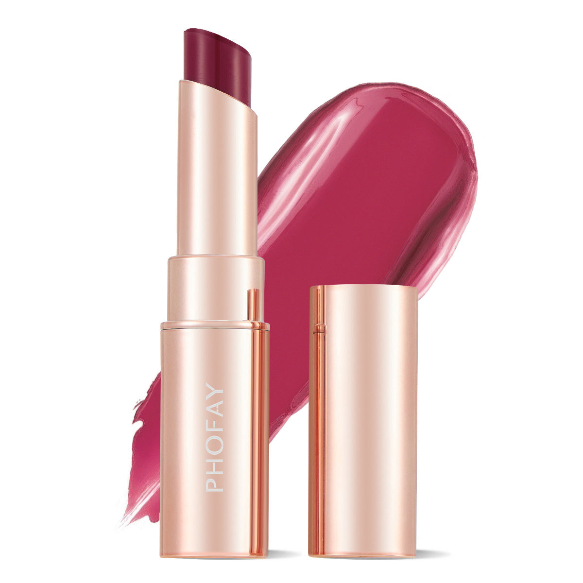 PHOFAY Glossy Creamy Satin Color Lipstick with Long-Wear Hydration