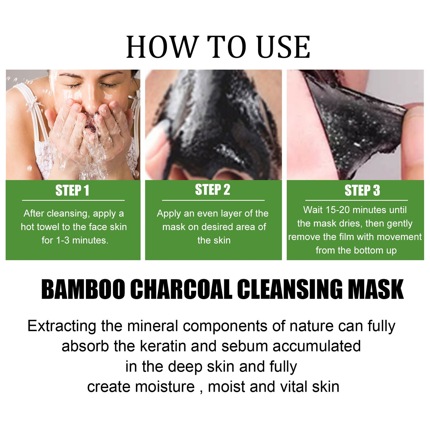 EELHOE Bamboo Charcoal Deep Clean Peel-Off Mask