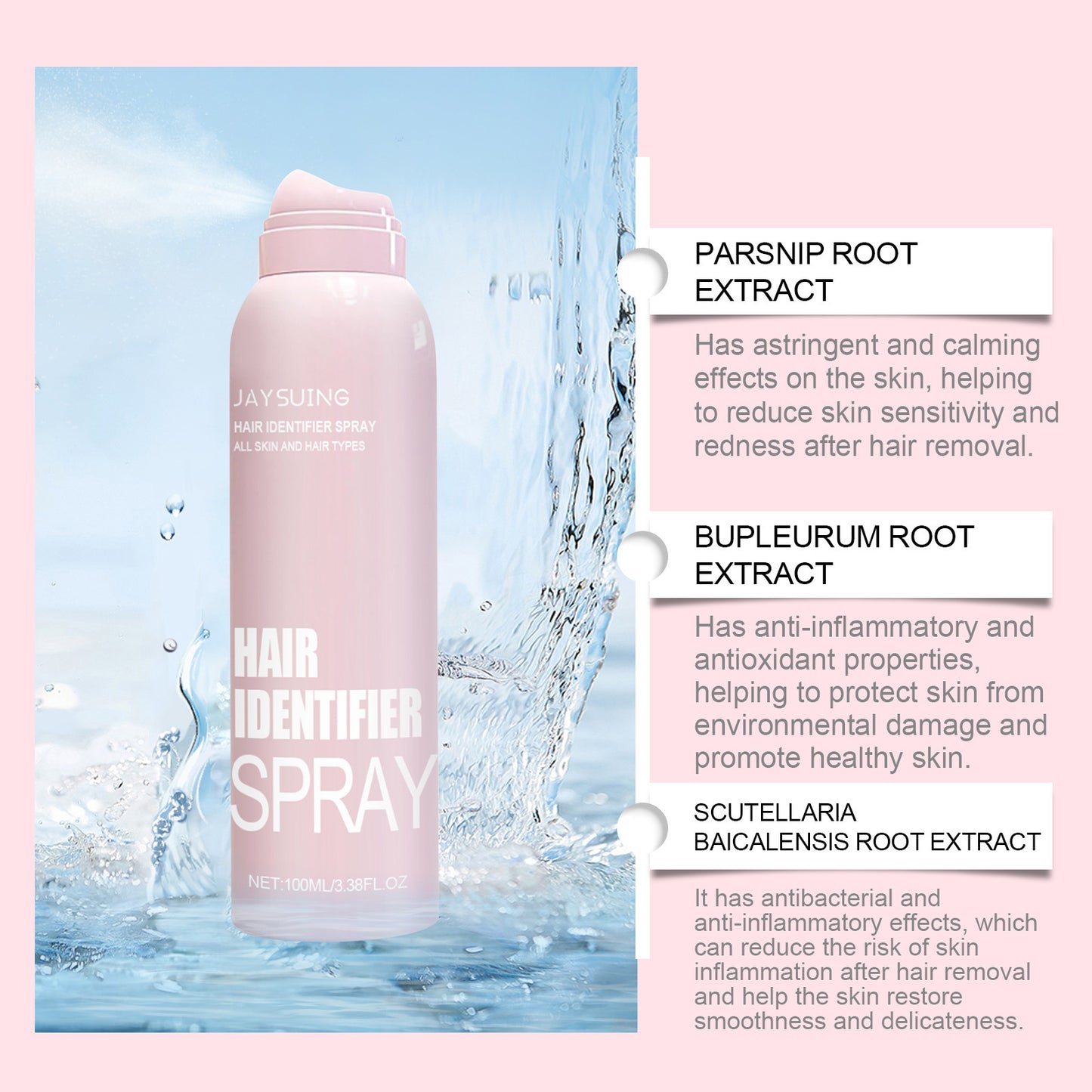 Hair Identifier Spray Set – Facial Dermaplaning Prep with Razor Tools