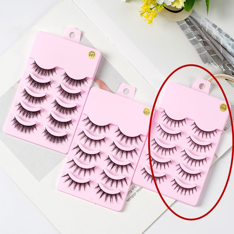 MangaLuxe Eyelashes – 5 Pairs Natural Wispy