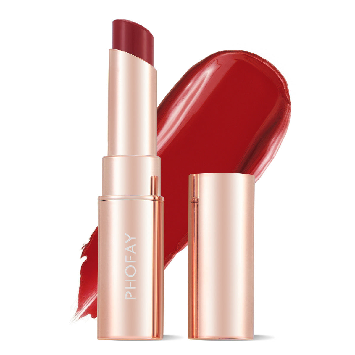PHOFAY Glossy Creamy Satin Color Lipstick with Long-Wear Hydration