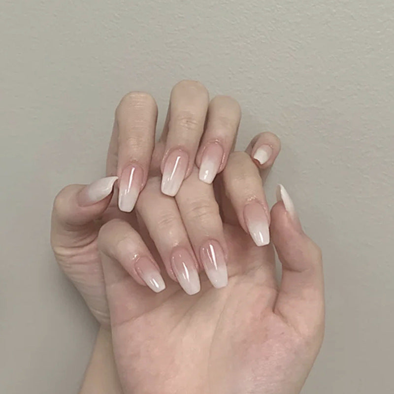 Ballet White Pink Ombre Press-On Nails