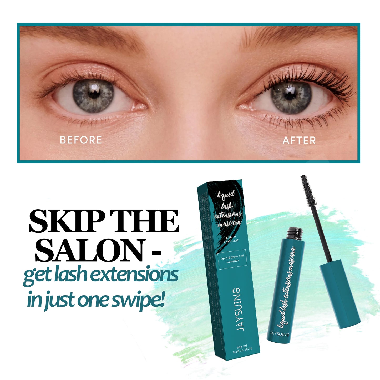 Liquid Lash Extension Mascara – Waterproof, Smudge-Proof & No Clumps
