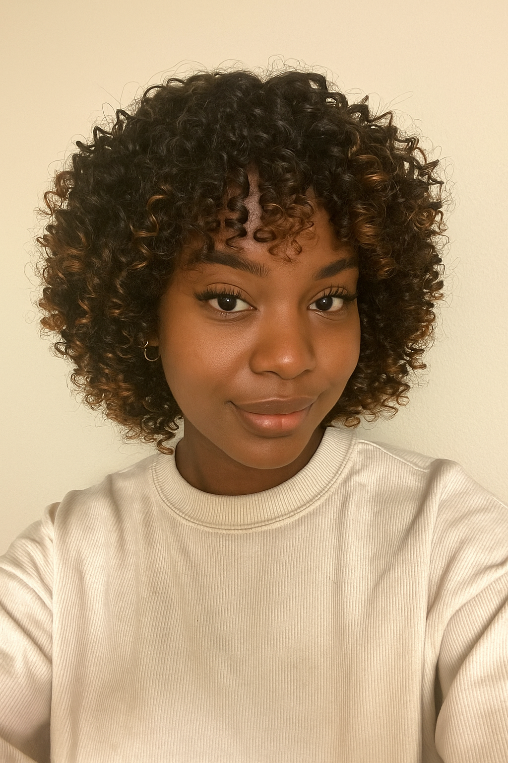 Afro Chic Curly Wig – Fluffy Bangs, Voluminous Style