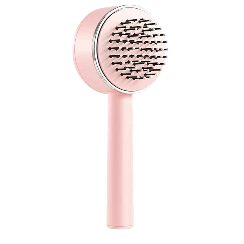 One-Key Self-Cleaning Hair Brush – Anti-Static Scalp Massager