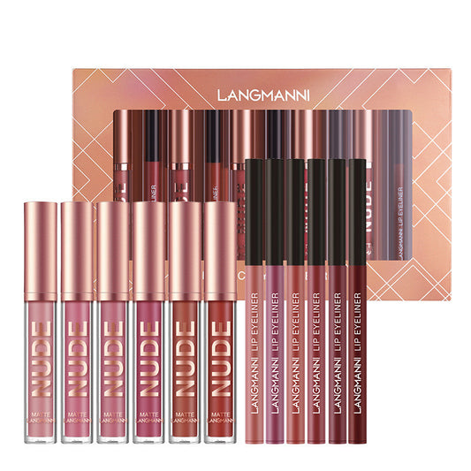 LuxeLip 12-Piece Matte Lipstick & Lip Liner Set