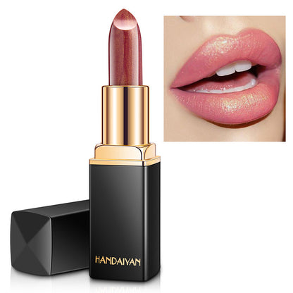 Handaiyan Shiny Metallic Pearlescent Lipstick – Color Temperature Change Gilt Lip Gloss
