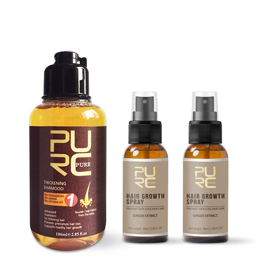 PURE Ginger Hair Growth Set – Strengthening Spray & Shampoo Duo