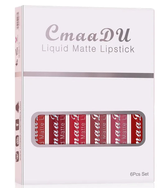 VelvaStay 6-Piece Matte Waterproof Lip Gloss Set