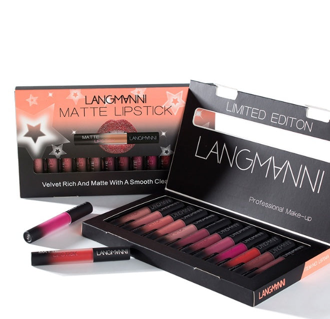 MatteMuse 12-Color Velvet Liquid Lipstick Collection