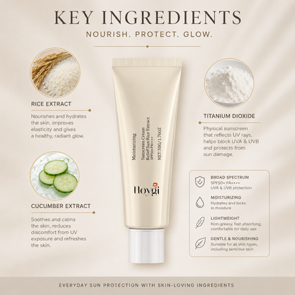 Hoygi Moisturizing UV Isolation Cream – SPF 50 PA++++ Titanium Dioxide & Cucumber Extract